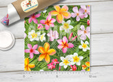 Tropical Flower Patterned Adhesive Vinyl 137
